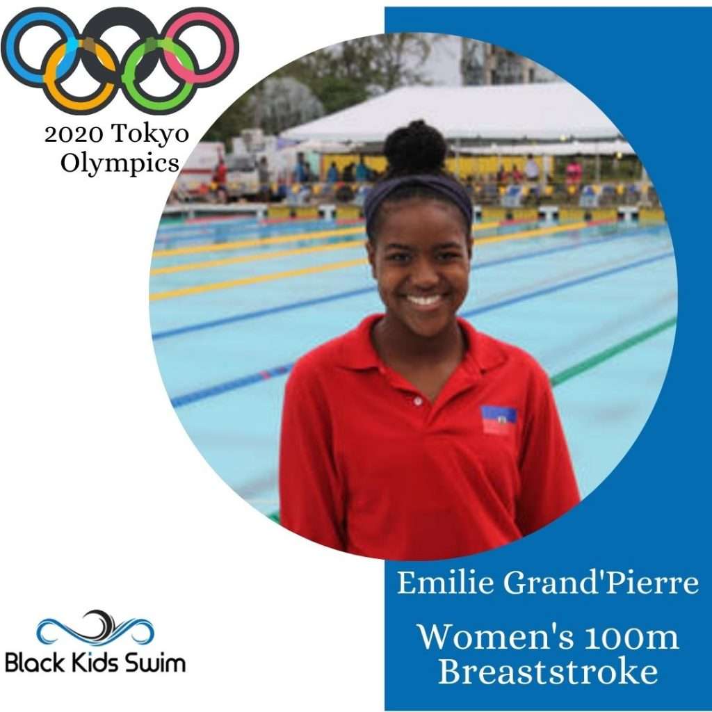 Black Kids Swim Emilie Grand Pierre Haiti 2020 Olympic Swimmer 100m Breaststroke